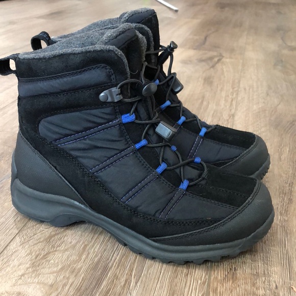 Lands' End Shoes - LANDS’ END Black and Blue Waterproof Winter Boots